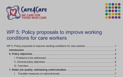 PRESS RELEASE: New CARE4CARE Policy Paper sets road-map to make paid care work fair, safe and sustainable across Europe